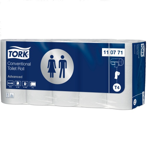 Tork Advanced Papier toilette traditionnel Rouleau (T4) photo du produit Front View L