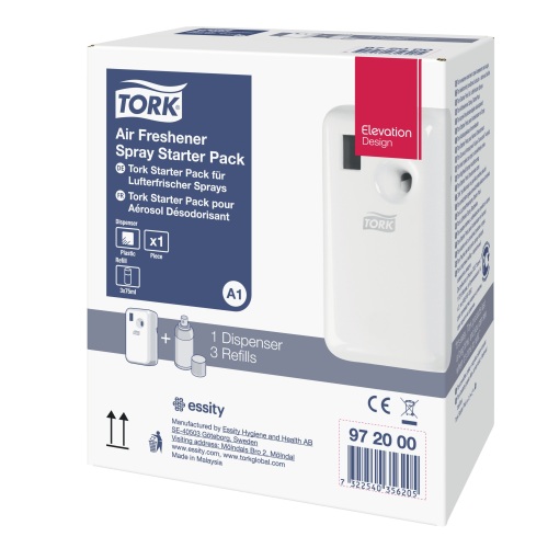 Tork Starter Pack Airfreshener Aerosol Electronic White (A1) photo du produit Front View L