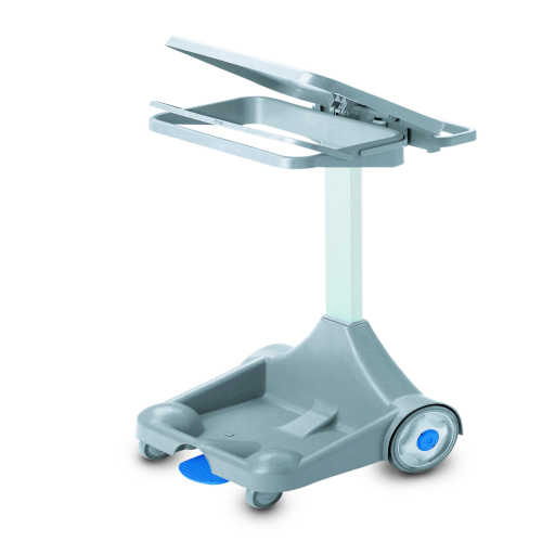 Collecteur de d&eacute;chets, 2 grandes roues et 2 roulettes photo du produit Front View L