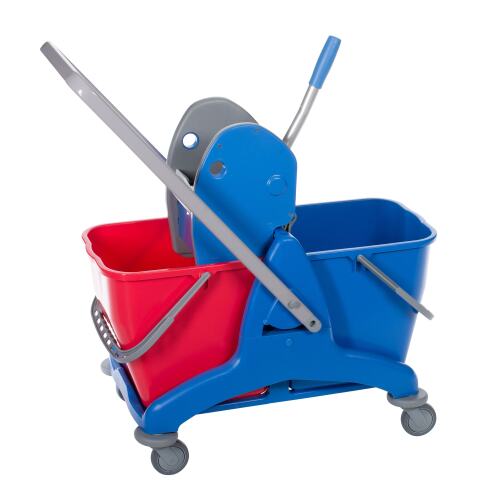 Seau double, 2 x 25 l, y-compris poign&eacute;e et essoreuse photo du produit Front View L