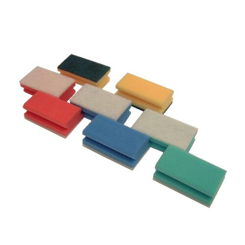 &Eacute;ponge &agrave;&nbsp;r&eacute;curer rouge avec pad blanc photo du produit Front View L