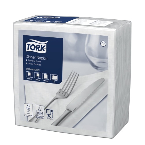 Tork Dinner Napkins, 2 plis, 39 x 39 cm photo du produit Front View L