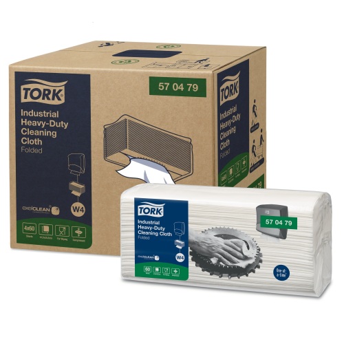 Tork Industrial Heavy-Duty Cleaning Cloth, blanc (W4) photo du produit Front View L