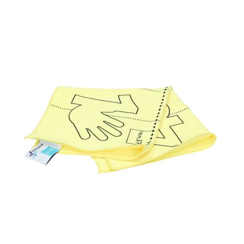 Triple-T Microfort 40 x 40 cm jaune, imprim&eacute; (5 pi&egrave;ces) photo du produit Front View L
