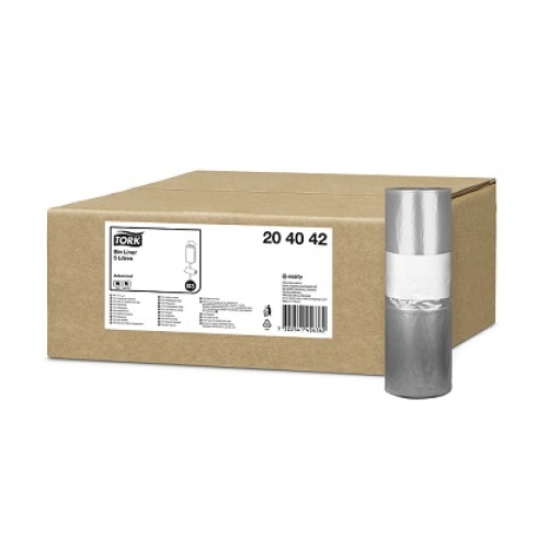 Tork sac poubelle transparant pour Tork Bin Liner, 5 l (B3) photo du produit Front View L