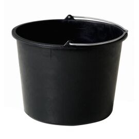 Seau noir en plastique, 12 l photo du produit