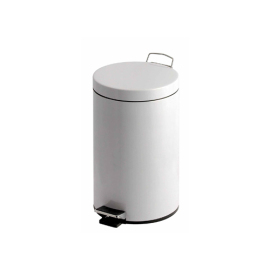 Seau &agrave; p&eacute;dale avec seau int&eacute;rieur 12 l, blanc photo du produit