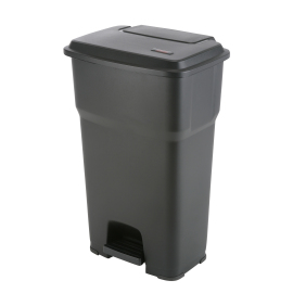 Hera poubelle &agrave; p&eacute;dale 85 l, noire photo du produit