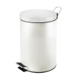 Poubelle à pédale 20 l blanche avec seau intérieur en plastique photo du produit