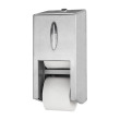 Tork Distributeur de papier toilette Twin sans rouleau int&eacute;rieur, Mid-size, inox (T7) photo du produit
