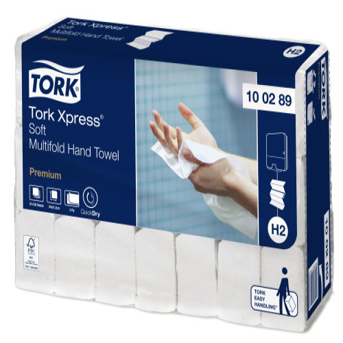 Tork Xpress&reg; Premium Hand Towel Multifold Soft (Carry Pack) (H2) product foto Front View L