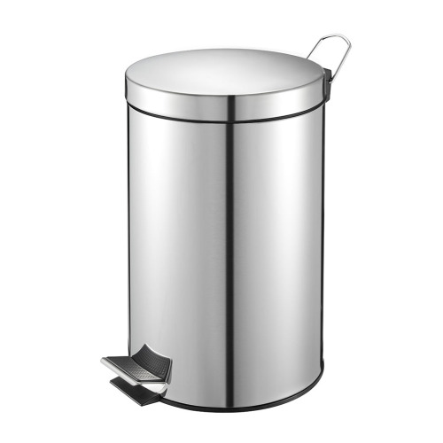 Pedaalemmer 12 l chroom met plastic binnenemmer product foto Front View L