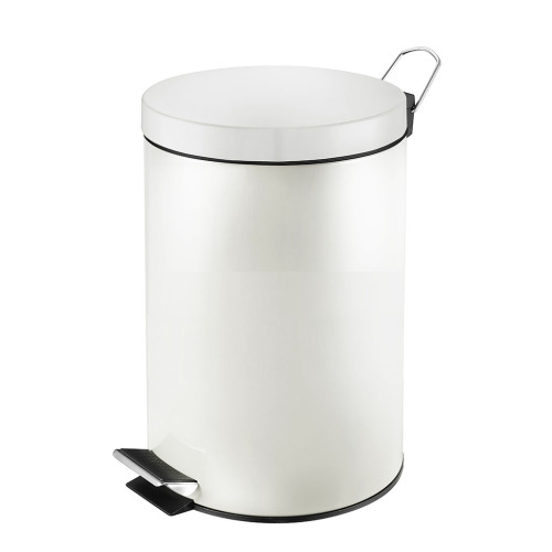 Pedaalemmer 20 l wit met plastic binnenemmer product foto Front View L