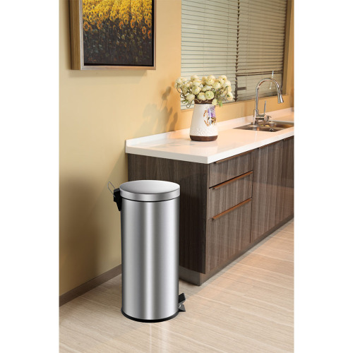 Pedaalemmer 30 l chroom met plastic binnenemmer product foto Image2 L