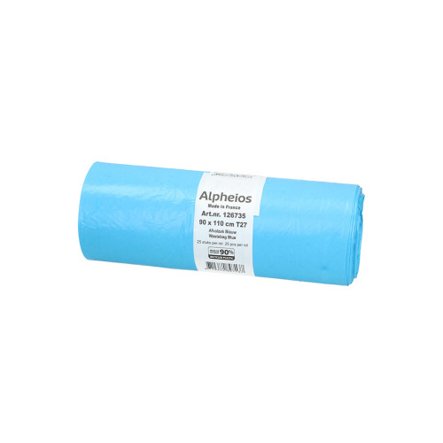 Afvalzak recy 90 x 110 cm T27 blauw product foto Front View L