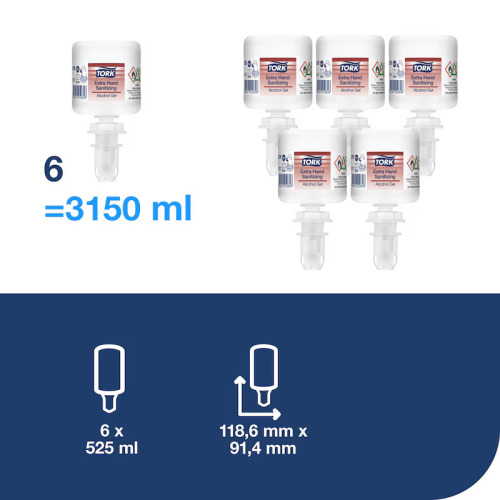 Tork Extra Alcohol Gel voor Handdesinfectie Mini S5 product foto Image2 L
