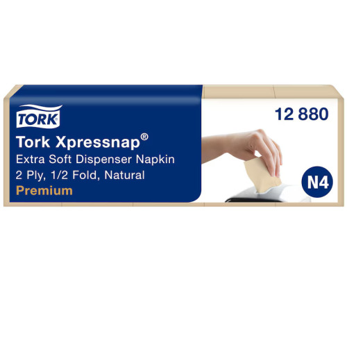 Tork Xpressnap&reg; Extra Zachte Dispenserservet Naturel N4 product foto Front View L