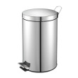 Pedaalemmer 12 l chroom met plastic binnenemmer product foto