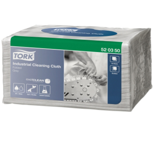 Tork Industri&euml;le Reinigingsdoek (W8) 32 x 38,5 cm, grijs product foto Front View L