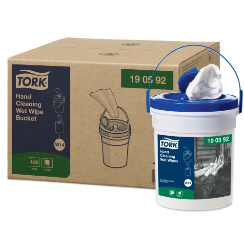 Tork Premium Wet Wipe Handy Bucket blue (W14) product foto Front View L