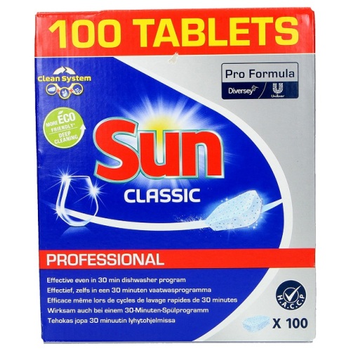 Sun vaatwastabletten Classic 6 x 100 stuks product foto Front View L