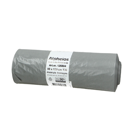Afvalzak recy 90 x 120 cm T35 donkergrijs product foto Front View L