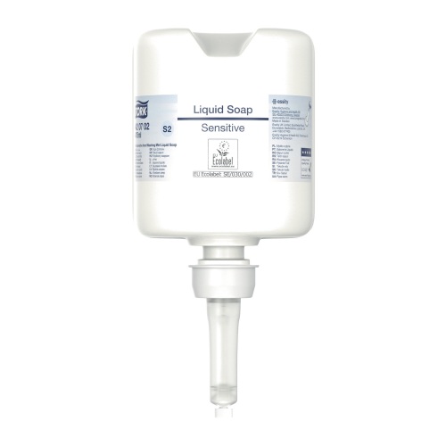 Tork Sensitive Mini Liquid Soap (S2 EU ECO) 8 x 475 ml product foto Front View L