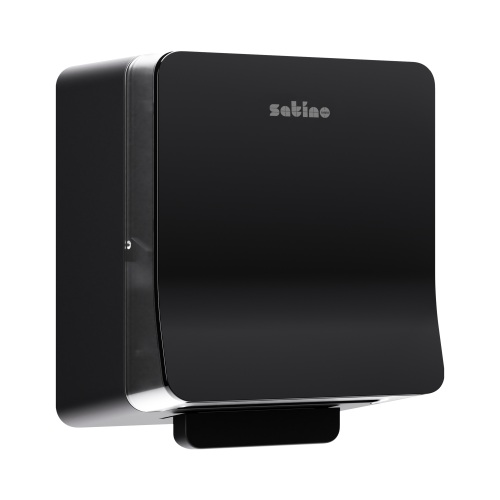 Satino Hyginity Handdoekroldispenser Autocut (SYS1) zwart product foto Front View L