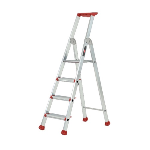 Aluminium stepladder Nimba 4 treden product foto Front View L