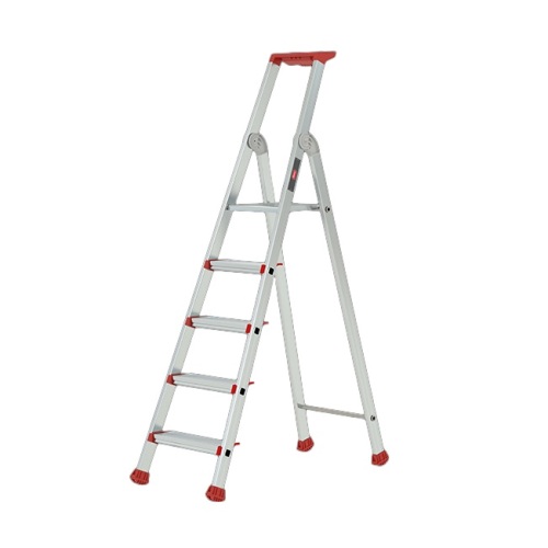 Aluminium stepladder Nimba 5 treden product foto Front View L