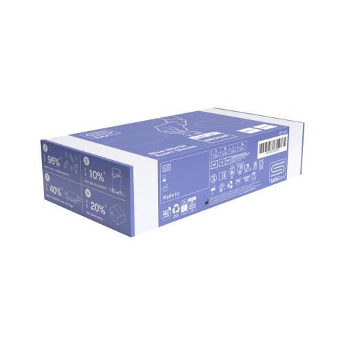 Safedon wegwerphandschoen nitril, ongepoederd, maat M, blauw, Twin-pack, doos à 200 stuks product foto Front View L