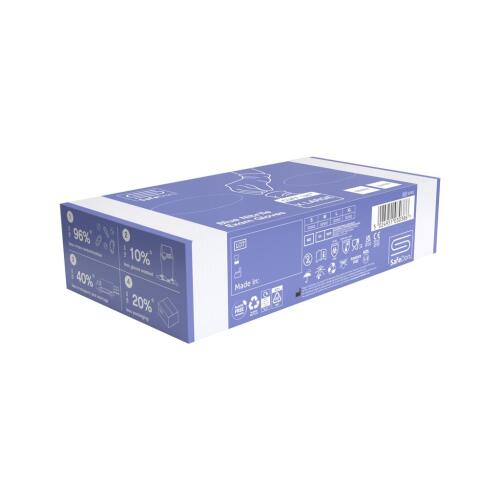 Safedon wegwerphandschoen nitril, ongepoederd, maat XL, blauw, Twin-pack, doos à 200 stuks product foto Front View L