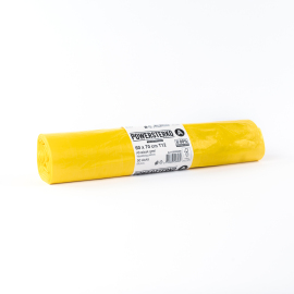 Afvalzak recy 60x70 cm T12 geel product foto