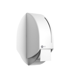 BlackSatino Toiletroldispenser voor 2 systeemrollen wit product foto