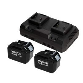 Set 2x batterij 18V/7,5Ah en 1x dubbele lader Portavac BeFree en Spin BeFree product foto